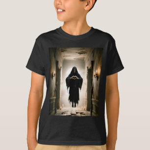 Funny fathers day ghost heart hands scary face T-Shirt
