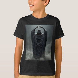 Funny fathers day ghost heart hands scary face T-Shirt