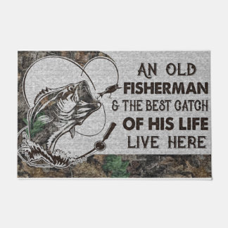 Funny Fathers Day Gift | Fisherman Home Doormat