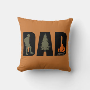Funny Fathers Day Gift Hiking Camping Dad Cushion
