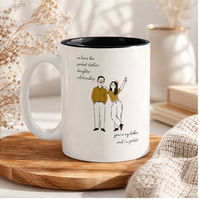 Funny Father's Day gift Two-Tone Coffee Mug (Creator Uploaded)