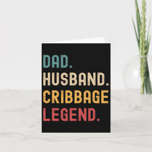 Funny Fathers Day Grandpa Dad Husband Cribbage Leg Card