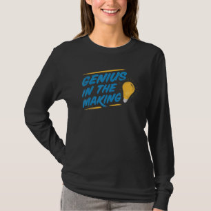 Funny Fathers Day Graphic For Kids Genius In The M T-Shirt