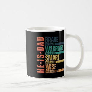 Funny Fathers Day He Is Dad Brave Like David Men  Coffee Mug