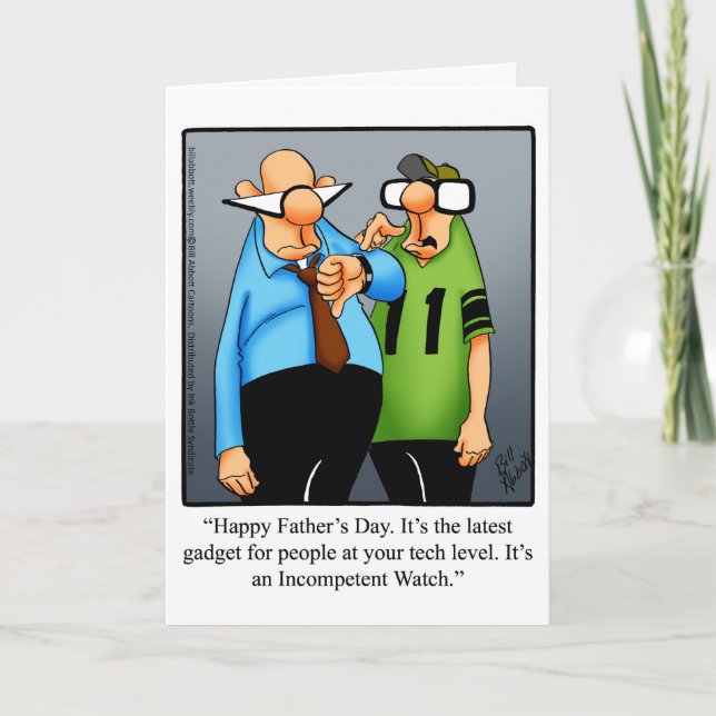 Funny Father's Day Humour Greeting Card (Front)