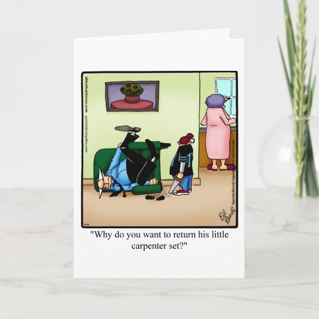Funny Father's Day Humour Greeting Card (Front)