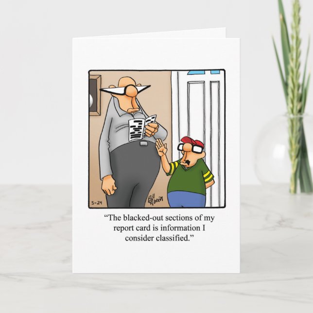 Funny Father's Day Humour Greeting Card (Front)