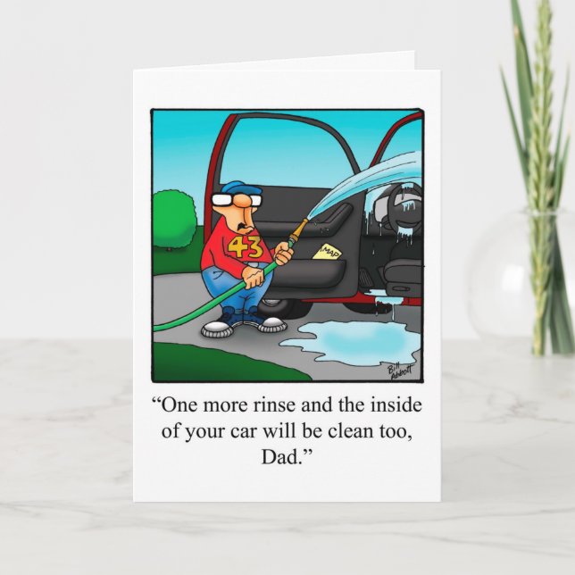 Funny Father's Day Humour Greeting Card (Front)