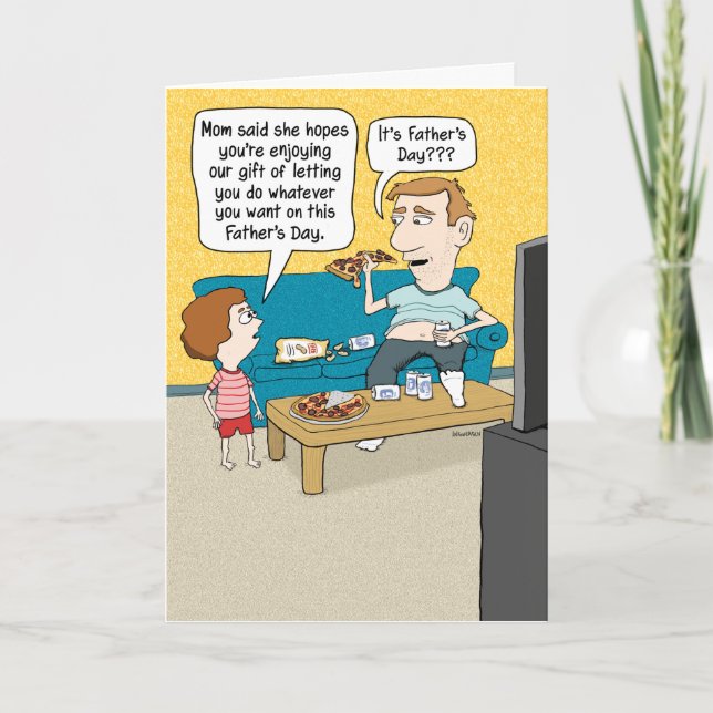 Funny Father's Day: Lazy Dad Card (Front)