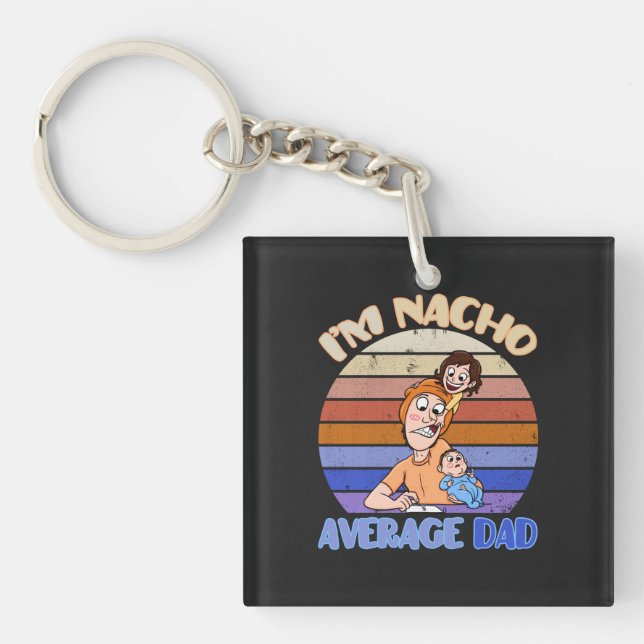 Funny father's day personalised keychain (Front)