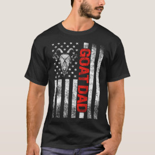 Funny Fathers Day Shirt Goat Dad USA American