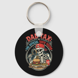 Funny Fathers Day Skeleton Dad's Share Fast Food Key Ring