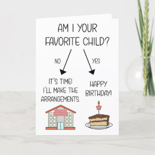 Funny Favorite Child Birthday Card for Mom