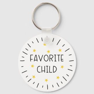 Funny Favorite Child Keyring with message