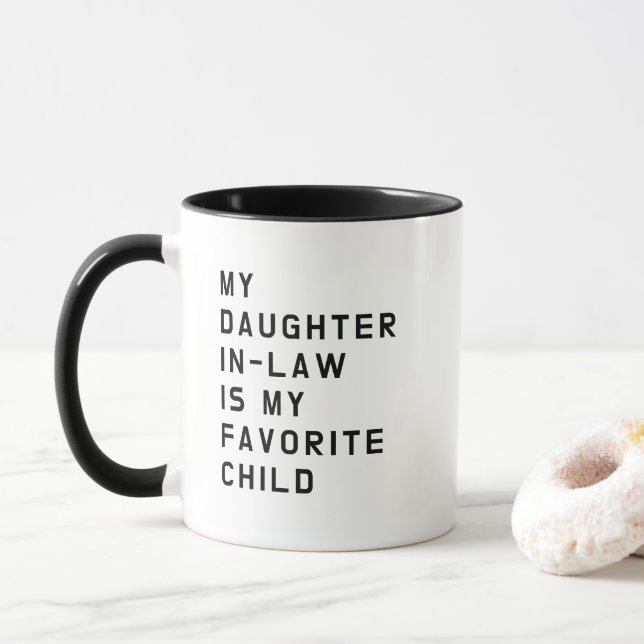 Funny Favourite Daughter in Law Mug (With Donut)