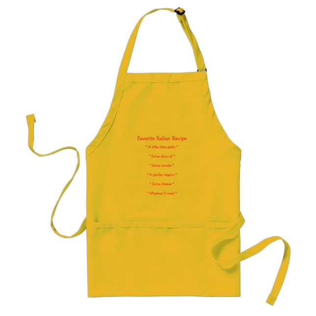 Funny Favourite Italian Accent Recipe Apron (Front)