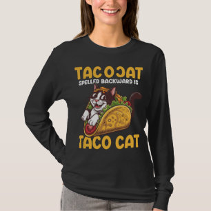 Funny Feline TacoCat Spelled Backward Is Taco Cat T-Shirt