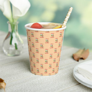Funny Feliz Navidad Cute Christmas Chilli Paper Cups