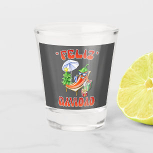 Funny Feliz Navidad Cute Christmas Chilli Shot Glass