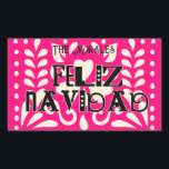 Funny feliz navidad rectangular sticker<br><div class="desc">Funny feliz navidad sticker for christmas time. Feliz navidad sticker for Mexican christmas</div>