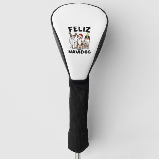 Funny Feliz Navidog Australian Shepherd dog lover  Golf Head Cover