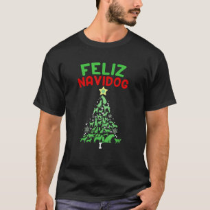 Funny Feliz Navidog Christmas Dogs Pun Dog Lover G T-Shirt