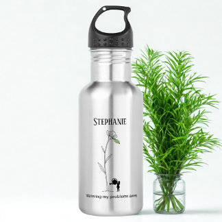 Funny Female Gardener Water Bottle