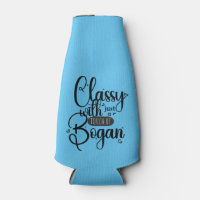 Funny, feminine stubbie cooler for bogan women