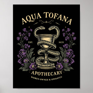 Funny Feminist Aqua Tofana Apothecary Vintage Wome Poster
