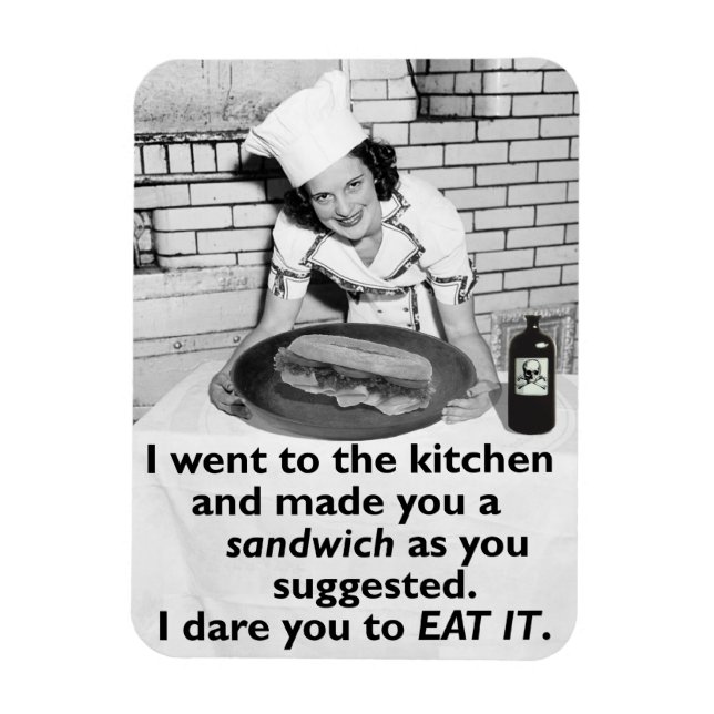 Funny Feminist Make Me a Sandwich Magnet (Vertical)