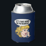 Funny Feminist Pop Art Anti Patriarchy Retro Women Can Cooler<br><div class="desc">Let's Take Down the Patriarchy gift. Cute retro pop art feminism design for a strong pro choice woman voting for female leadership in our country. Stand up for women's rights and female empowerment with this cool political humour cartoon that features a pretty blonde leader planning a women's march on a...</div>