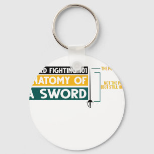 Funny Fencing Anatomy Sword Fighting Fencer T-Shir Key Ring