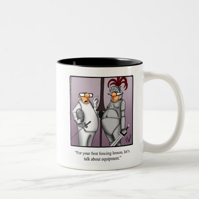 Funny Fencing Humour Mug Gift (Right)