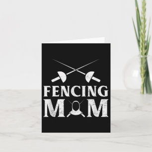 Funny Fencing Mum Quote Fencer Mum Humour Retro Vi Card
