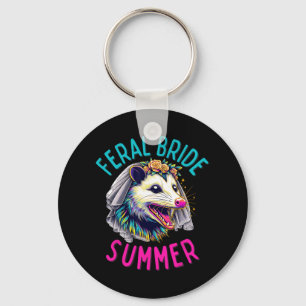Funny Feral Bride Summer Cute Possum Bride To Be O Key Ring