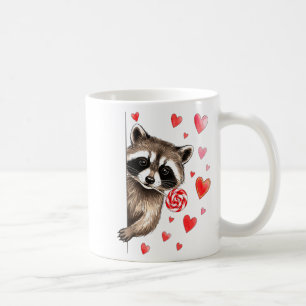 Funny Feral Raccoon Valentine's Day Sarcastic Humo Coffee Mug