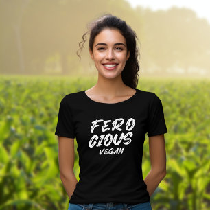 Funny Ferocious Vegan, Minimalist  T-Shirt