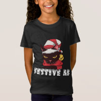Funny Festive AF Christmas Cat Feline Meowy Ugly X