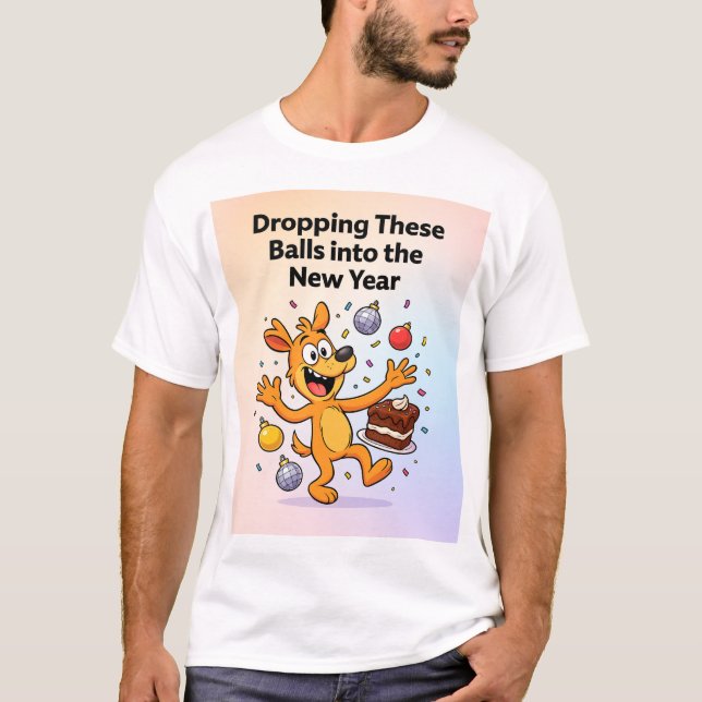 Funny Festive Cartoon T-Shirt (Front)