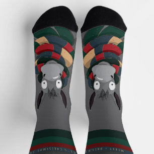 Funny Festive Chic Stylish Fun Winter Donkey Grey  Socks