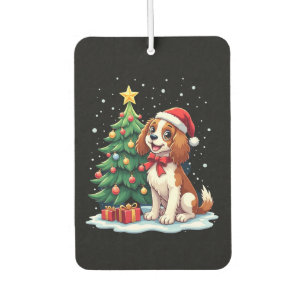 Funny Festive Dog Costume with decorated Christmas Car Air Freshener