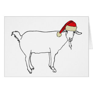 Funny Festive Goat Christmas Santa Animal Humour