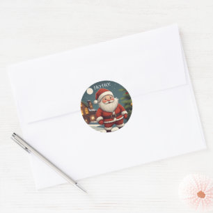 Funny Festive Santa Ho Ho Merry Christmas Sticker