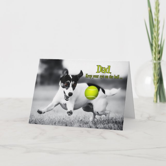 Funny Fetch JRT Dog Father's Day Card (Front)