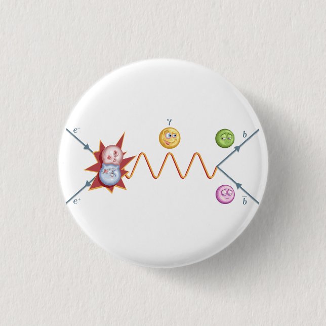 Funny Feynman Diagram 3 Cm Round Badge (Front)