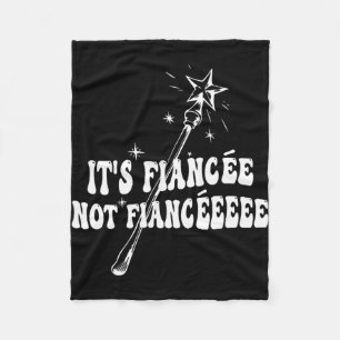 Funny Fiancée Engagement Bridal Party Wizard Wand  Fleece Blanket