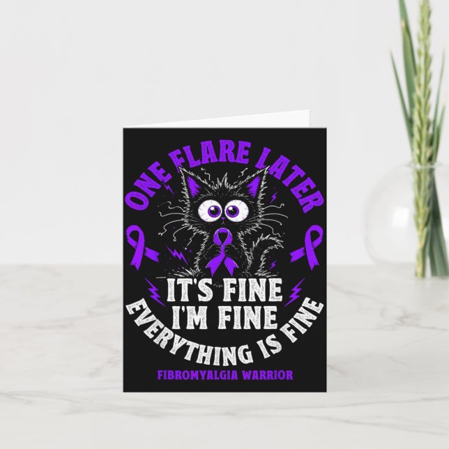 Funny Fibromyalgia Warrior Flare Day Card (Front)