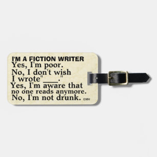 Funny Fiction Writer Answer Sheet Luggage Tag