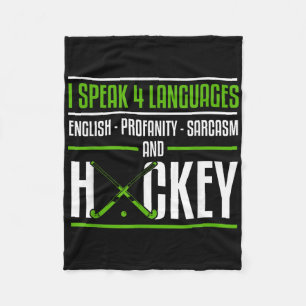 Funny Field Hockey Shirt Joke Sarcastic Field Hock Fleece Blanket