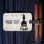 Funny Fierce Black Cat Cartoon  Luggage Tag<br><div class="desc">Funny Fierce Black Cat Cartoon Character looking menacing. Original Vector Art Design © BluedarkArt TheChameleonArt.</div>